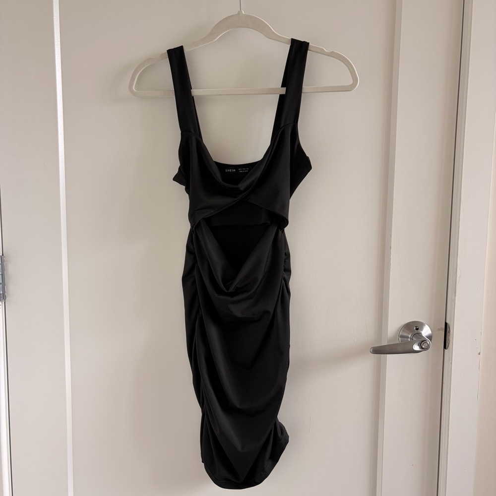 Black Bodycon Cutout Women's Dress